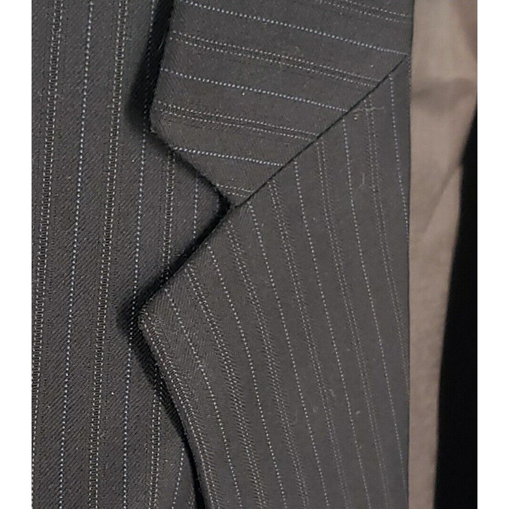 Ralph Lauren Jacket Mens 40R Black Pin Stripe Two Button Sport Coat‎ Blazer Wool